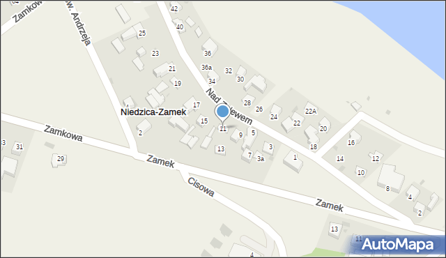 Niedzica-Zamek, Nad Zalewem, 11, mapa Niedzica-Zamek