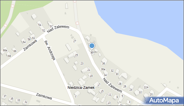 Niedzica-Zamek, Nad Zalewem, 40, mapa Niedzica-Zamek