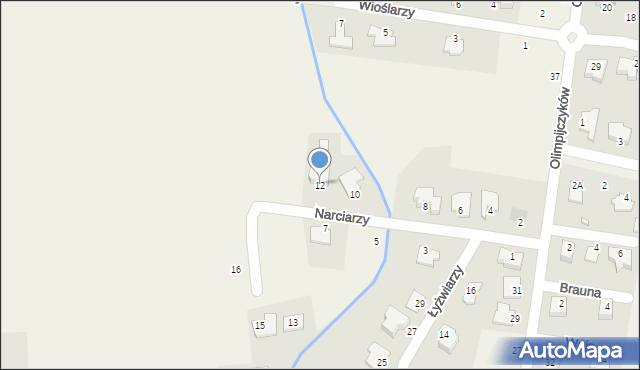 Niemcz, Narciarzy, 12, mapa Niemcz
