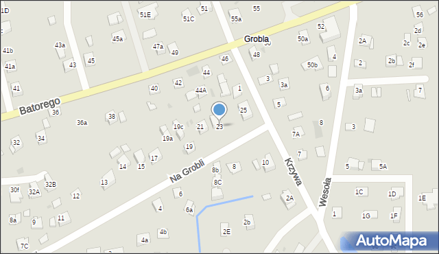 Niepołomice, Na Grobli, 23, mapa Niepołomice