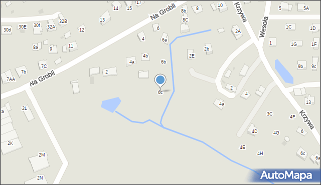 Niepołomice, Na Grobli, 6c, mapa Niepołomice