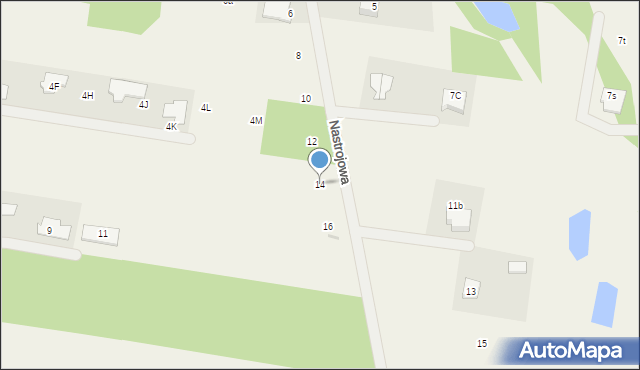 Nieporęt, Nastrojowa, 14, mapa Nieporęt