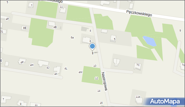 Nieporęt, Nastrojowa, 8, mapa Nieporęt