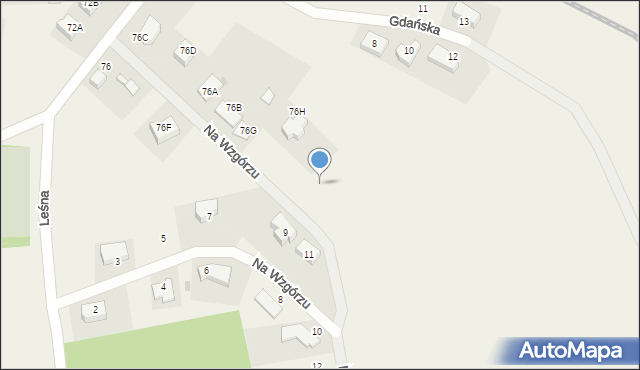 Niestępowo, Na Wzgórzu, 35, mapa Niestępowo