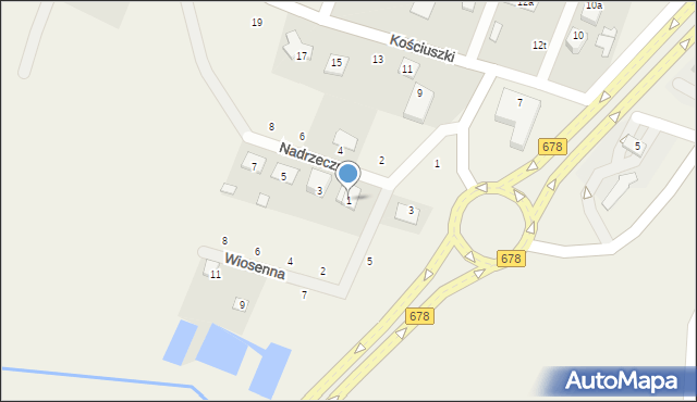 Niewodnica Korycka, Nadrzeczna, 1, mapa Niewodnica Korycka