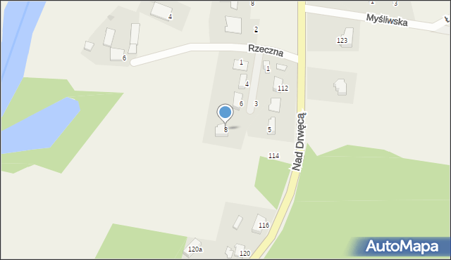 Nowa Wieś, Nad Potokiem, 8, mapa Nowa Wieś