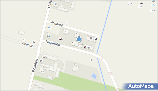 Nowa Wola, Nagietków, 11, mapa Nowa Wola