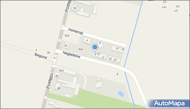 Nowa Wola, Nagietków, 3, mapa Nowa Wola