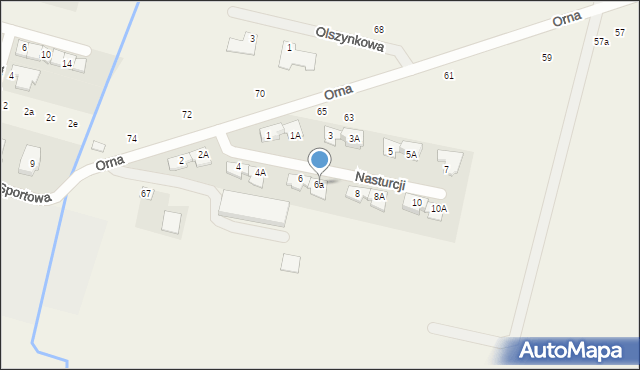 Nowa Wola, Nasturcji, 6a, mapa Nowa Wola