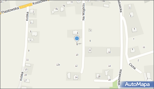 Nowe Dwory, Na Wzgórzu, 8, mapa Nowe Dwory