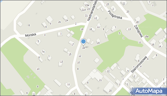 Nowogród, Nadnarwiańska, 14, mapa Nowogród