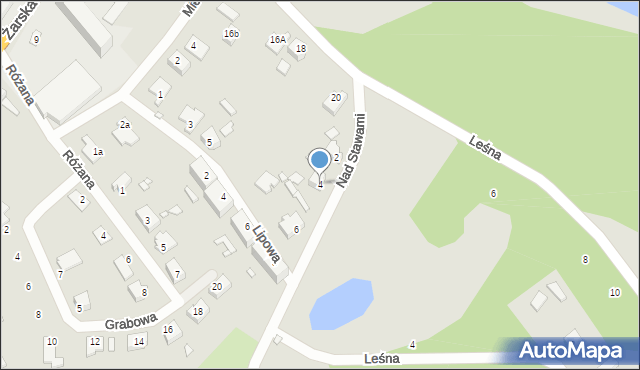 Nowogród Bobrzański, Nad Stawami, 4, mapa Nowogród Bobrzański