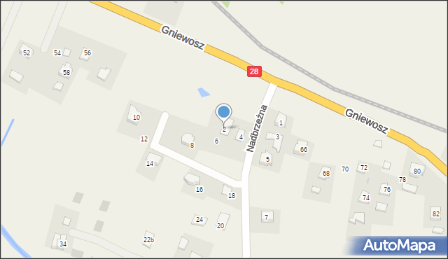 Nowosielce, Nadbrzeżna, 2, mapa Nowosielce
