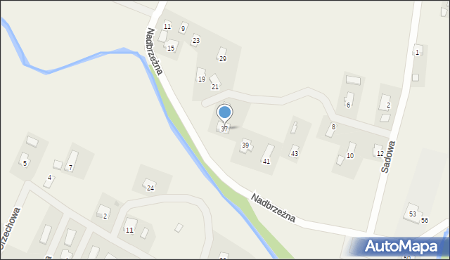 Nowosielce, Nadbrzeżna, 37, mapa Nowosielce