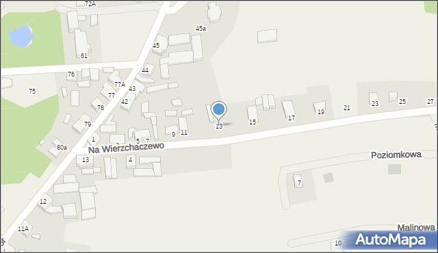 Nowy Dwór, Na Wierzchaczewo, 13, mapa Nowy Dwór