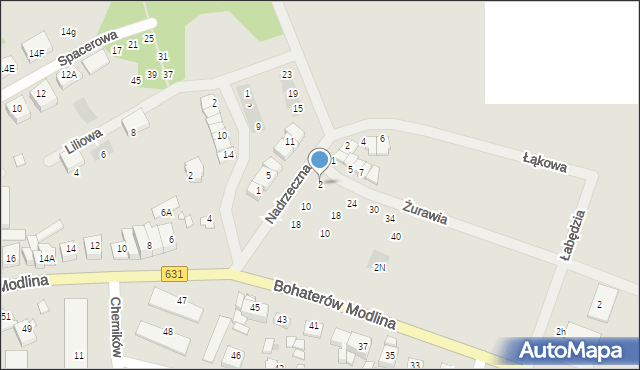 Nowy Dwór Mazowiecki, Nadrzeczna, 2, mapa Nowy Dwór Mazowiecki