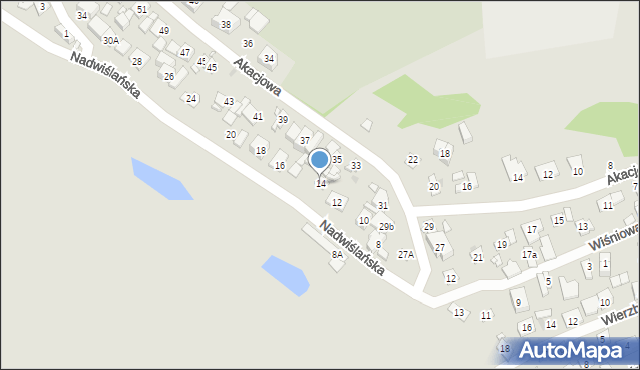 Nowy Dwór Mazowiecki, Nadwiślańska, 14, mapa Nowy Dwór Mazowiecki