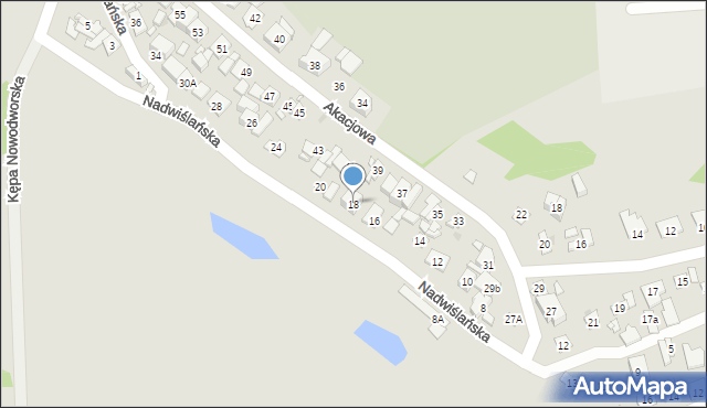 Nowy Dwór Mazowiecki, Nadwiślańska, 18, mapa Nowy Dwór Mazowiecki