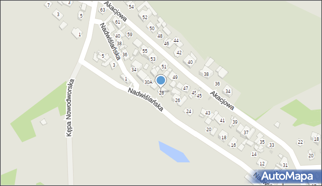 Nowy Dwór Mazowiecki, Nadwiślańska, 28, mapa Nowy Dwór Mazowiecki