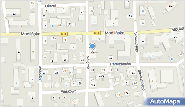 Nowy Dwór Mazowiecki, Nałęcza Jana, 26, mapa Nowy Dwór Mazowiecki