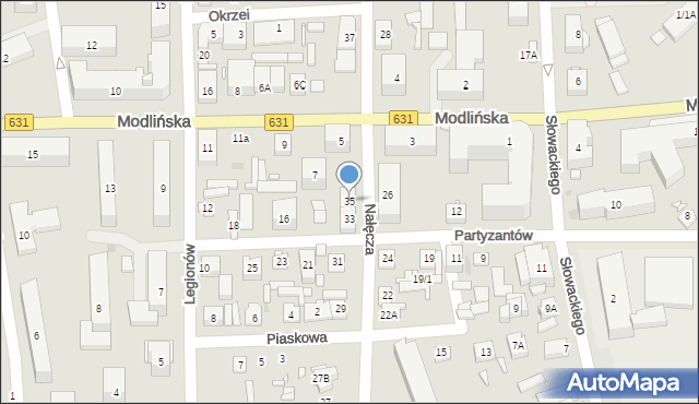 Nowy Dwór Mazowiecki, Nałęcza Jana, 35, mapa Nowy Dwór Mazowiecki