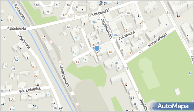 Nowy Sącz, Narutowicza Gabriela, 9, mapa Nowego Sącza