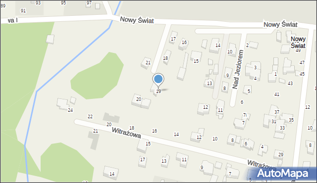 Nowy Świat, Nad Jeziorem, 19, mapa Nowy Świat