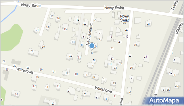 Nowy Świat, Nad Jeziorem, 6, mapa Nowy Świat