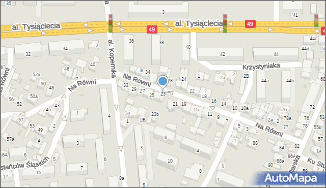 Nowy Targ, Na Równi, 23, mapa Nowego Targu