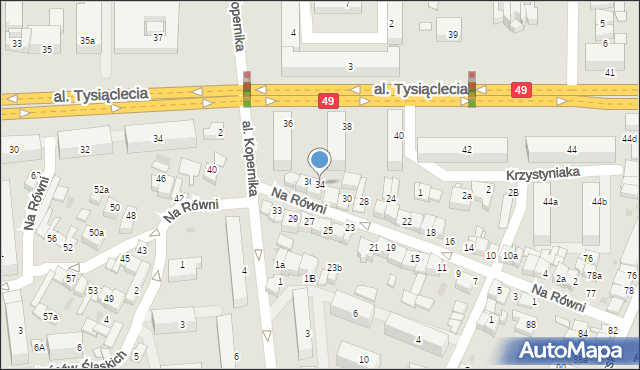 Nowy Targ, Na Równi, 34, mapa Nowego Targu