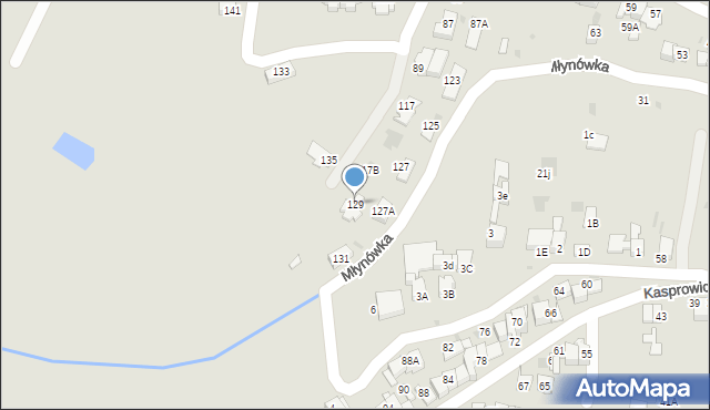 Nowy Targ, Nadmłynówka, 129, mapa Nowego Targu