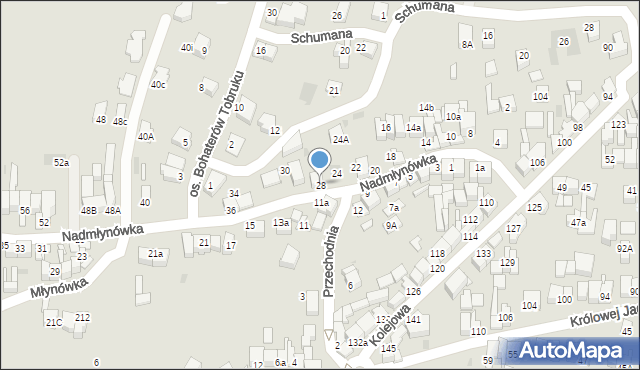 Nowy Targ, Nadmłynówka, 28, mapa Nowego Targu