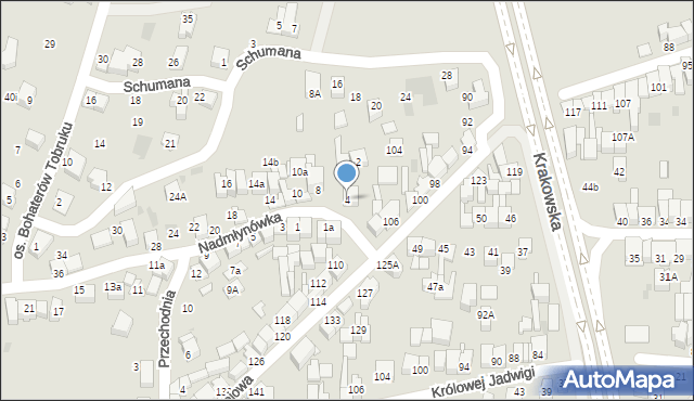 Nowy Targ, Nadmłynówka, 4, mapa Nowego Targu