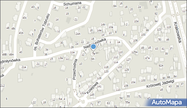 Nowy Targ, Nadmłynówka, 7a, mapa Nowego Targu