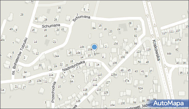 Nowy Targ, Nadmłynówka, 8, mapa Nowego Targu