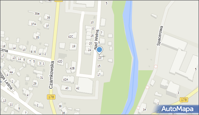 Oborniki, Nad Wełną, 13, mapa Oborniki