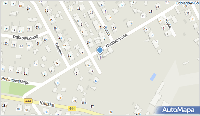 Odolanów, Nadbaryczna, 4, mapa Odolanów