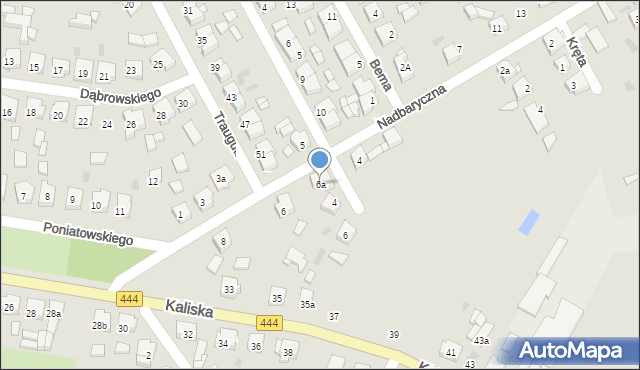 Odolanów, Nadbaryczna, 6a, mapa Odolanów