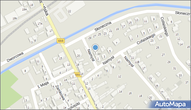 Odolanów, Namysł Ludomiry, 1a, mapa Odolanów