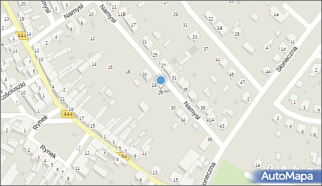 Odolanów, Namysł Ludomiry, 26, mapa Odolanów