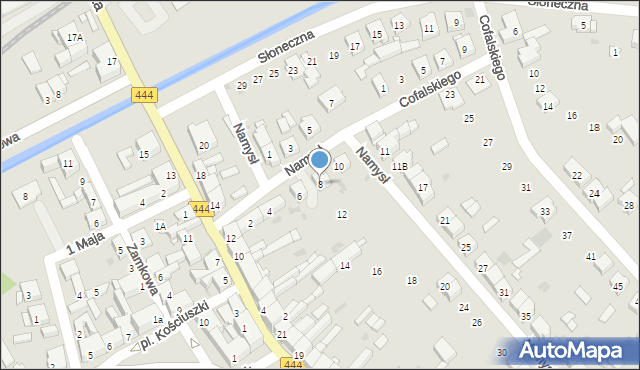 Odolanów, Namysł Ludomiry, 8, mapa Odolanów