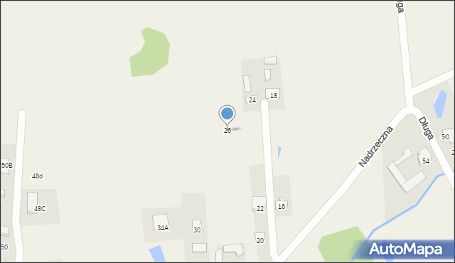 Olesin, Nadrzeczna, 26, mapa Olesin