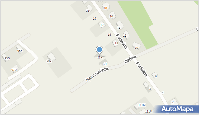 Olszewnica Stara, Naruszewicza Adama, 21a, mapa Olszewnica Stara