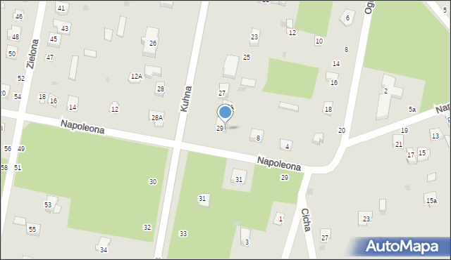 Olsztyn, Napoleona, 10, mapa Olsztyna