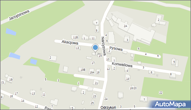 Olsztyn, Narcyzowa, 15A, mapa Olsztyna