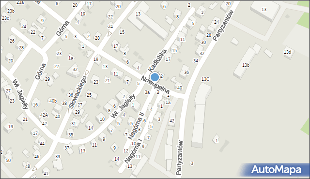 Opatów, Nagórna I, 2, mapa Opatów