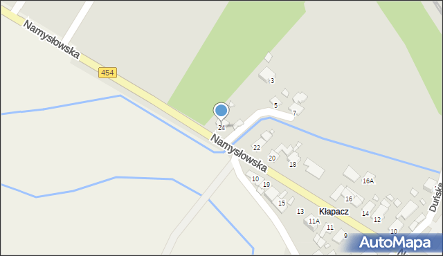 Opole, Namysłowska, 24, mapa Opola