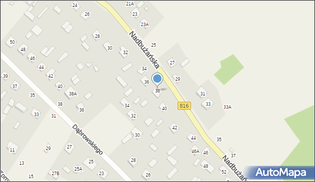 Orchówek, Nadbużańska, 38, mapa Orchówek