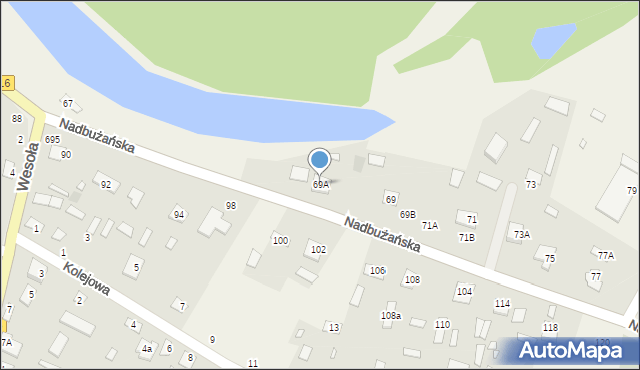 Orchówek, Nadbużańska, 69A, mapa Orchówek