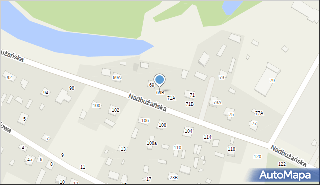 Orchówek, Nadbużańska, 69B, mapa Orchówek